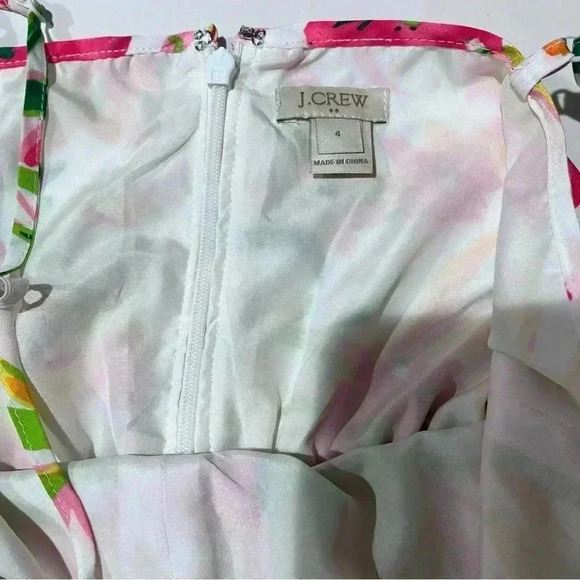 J.Crew Floral dress v neck strap mini‎ womens size 4 lined - Picture 3 of 5